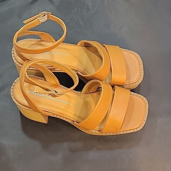 BRAND NEW REPORT WMS ZUES BLOCK HEEL DOUBLE STRAP ADJUSTABLE BUCKLE SAND… - Picture 7 of 15